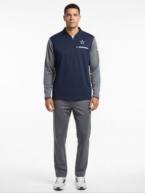 Nike Dallas Cowboys NFL Sideline Dri-Fit 1/2 Zip Mens Medium
